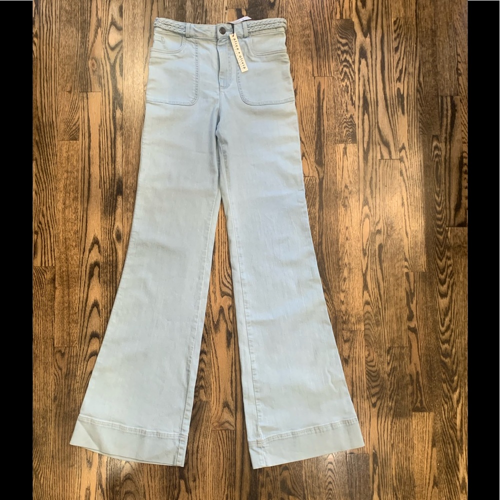 Alice + Olivia Juno wide leg jeans NWT size 28